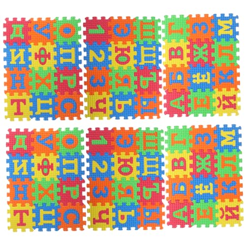Abaodam 10 Sätze DIY Krabbelmatte Eva Spielmatte Schaumstoff-teppichfliesen DIY-puzzlematte Alphabet-Teppich Ineinandergreifende Puzzlematte DIY-Puzzle-fußmatten Buchstabe Boden von Abaodam