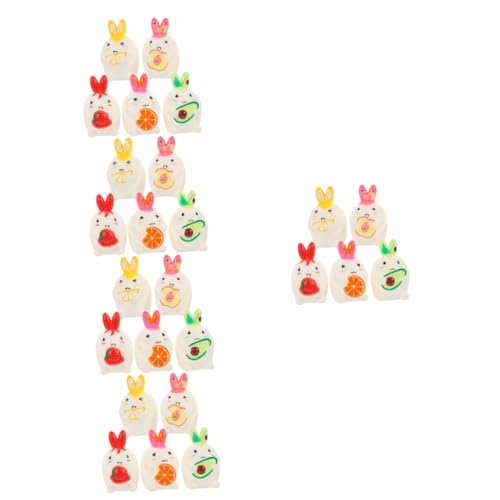 Abaodam 25 STK Kaninchen-Fingerpuppe Kaninchenspielzeug Kinderspielzeug Interaktives Spielzeug für Kinder Cartoon-Fingerpuppen Hase Marionette Blöcke Handpuppe Eltern-Kind weiches Gummi von Abaodam