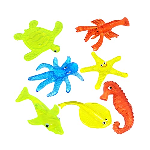 Abaodam Spielzeuge 7st Spielzeug Modelle -Modell Simulation Meereslebensmodell Weiches Gummi Kind Weiches Material Kinderspielzeug von Abaodam