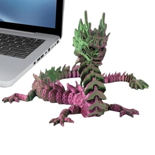 Aizuoni Drachen-Fidget-Spielzeug, 3D-gedrucktes Spielzeug | 13-Zoll-Gelenkgelenke 3D-Drachen | Flexibles 3D-Drachenspielzeug, Chefschreibtisch-Drachenfigur für Geburtstagsparty-Dekorationen von Aizuoni