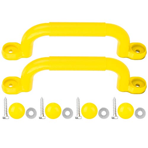 Griff Schaukelspielzeug Schaukelzubehör für Langlebiger Spielplatz-Sicherheitsgriff Geeignet für den Innen- und Außenbereich (Yellow) von Alomejor