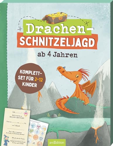 Drachen-Schnitzeljagd ab 4 Jahren: Komplettset für 2–12 Kinder | Rundum-sorglos-Paket für den Kindergeburtstag drinnen und draußen von Ars Edition