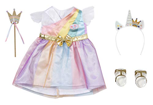 Zapf Creation 832028 BABY born Fantasy Deluxe Prinzessin 43 cm Puppenkleidung Feen- Puppenoutfit bestehend aus Kleid und Schuhen. Inkl. Haarreif mit Pins und Zepter von BABY Born