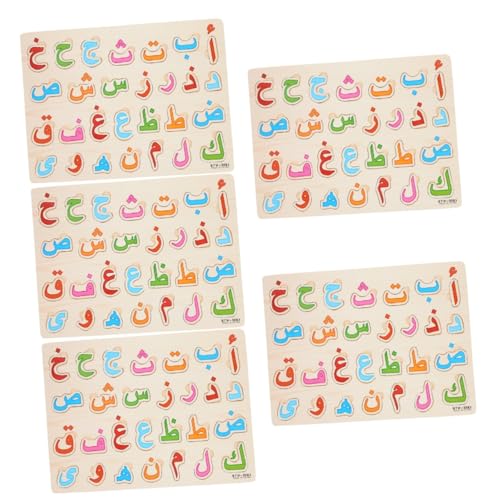 BESTonZON 5 Sätze Arabisches Puzzle Mit Zahlen Aus Holz Für Kinder von BESTonZON