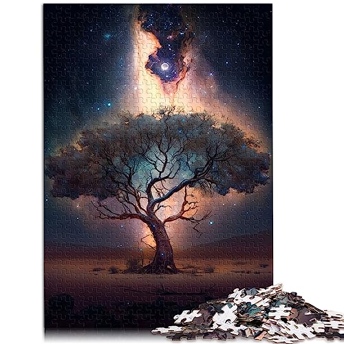 1000 Teile Puzzle für Erwachsene, kosmischer Baum des Lebens, Holzpuzzle, Spielzeug, Puzzle, Lernspiele, stressabbauende Puzzles, 50 x 75 cm von BUBELS