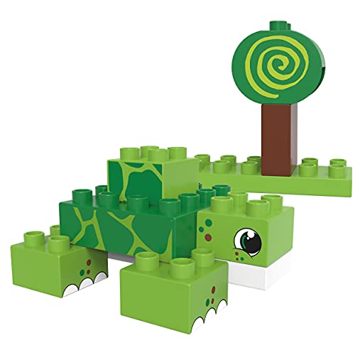 BIOBUDDI Wilde Tiere | Schildkröte im Sumpf, 12 Teile, 100% kompatibel mit Lego & duplo, klimaneutral hergestellt in EU (Niederlande), 97% Bioplastik, BB-0104 von BIOBUDDI