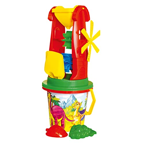 Bino Sand-Spielzeug-Set, Sandsachen, (Sandkastenspielzeug 12-teilig, für Kinder ab 12 Monaten, aus hochwertigem Polypropylen, ideal für den Sandkasten oder Strand, Maße ca. 42x17x17 cm), Mehrfarbig von Bino world of toys