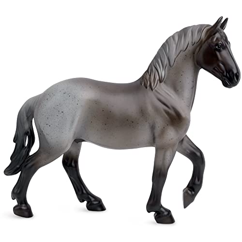 Breyer Horses Freedom Series Blue Roan Brabant | Pferdespielzeug | 24,8 x 17,8 cm | Maßstab 1:12 | Modell #1052 von Breyer