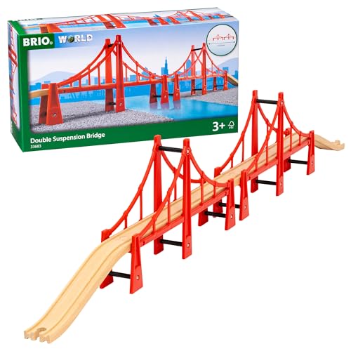 BRIO World 33683 Hängebrücke - Eisenbahnzubehör Holzeisenbahn - Kleinkinderspielzeug empfohlen für Kinder ab 3 Jahren von BRIO