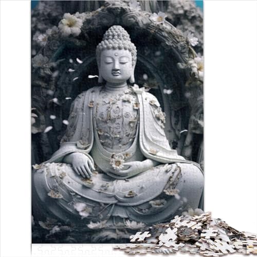Puzzle für Erwachsene Sakura Buddha 1000 Teile Puzzles für Erwachsene Puzzles aus Holz Denksportaufgaben für Erwachsene 1000 Teile (75 x 50 cm) von CELFER