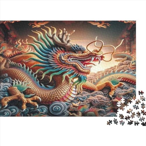 Puzzles 300 Teile Für Erwachsene Dragon 300-teilige Puzzles, Familienaktivitätspuzzles, Lernspiele 300pcs (40x28cm) von CPXSEMAZA