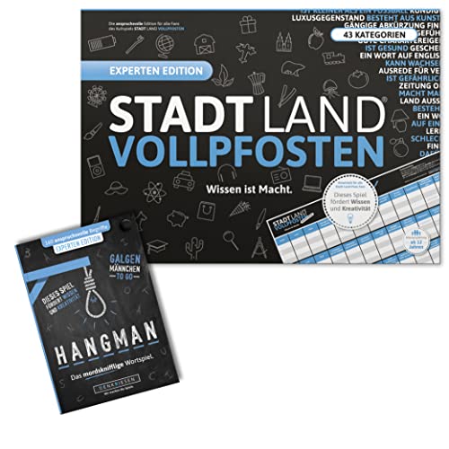 DENKRIESEN - Experten Duo – Stadt Land VOLLPFOSTEN® Experten Edition + Hangman Experten Edition” von DENKRIESEN