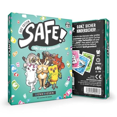 DENKRIESEN - Safe!® | Familienspiel | Kartenspiel | Reisespiel | Geburtstagsgeschenk | Partyspiel | Kinderspiel (Kids Edition Ganz sicher kindersicher!) von DENKRIESEN
