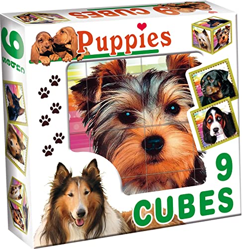Würfel Puzzle Bilderwürfel 9-TLG. Kinderpuzzle Hunde von DOHÁNY