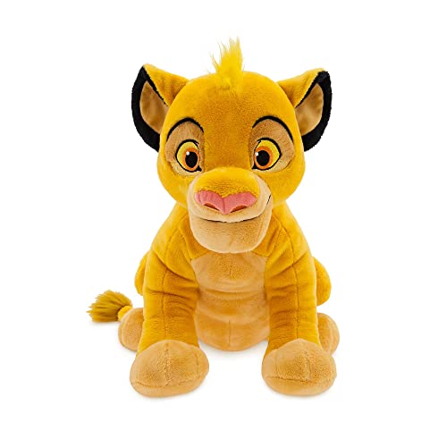 Disney Store Offizielles mittelgroßes Kuscheltier Simba, Der König der Löwen, 33 cm, Klassische Figur als Kuscheltier, Kleiner Löwe mit Stickereien und weicher Oberfläche von Disney Store