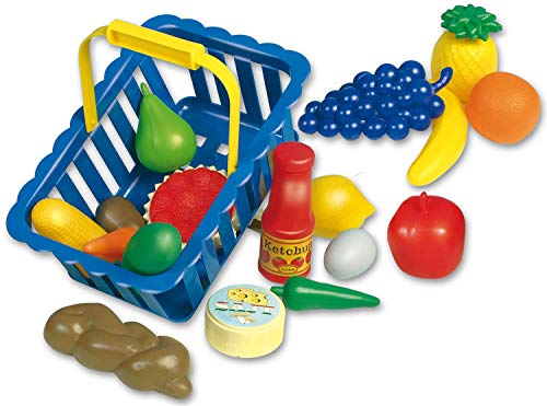 Dohany Kinder Supermarkt Einkaufskorb m. Spiellebensmittel 18-TLG. Kaufladen +3J von Dohany