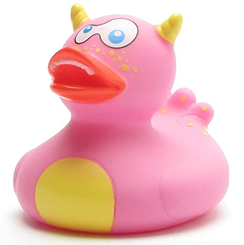 Duckshop Monster Badeente - pink I Quietscheente I L: 8 cm von Duckshop