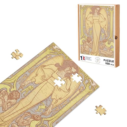 Klassisches Puzzle, 100 Teile, Jugendstil, Engel, elegant, modern, dekoratives Design von Fabulous