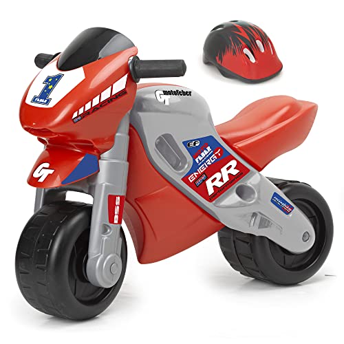 Feber - Motofeber 2 Racing Rider, Laufräder mit Helm, für Kinder von 18 Monaten bis 3 Jahren, rot, Famosa (800008171), Groß von Famosa