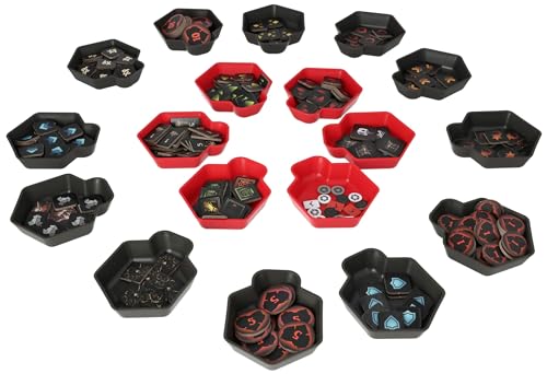 Feldherr Shell Set kompatibel mit Darkest Dungeon: The Board Game - 18 Tokenschalen zum Sortieren von Markern, Token und Spielmaterial auf dem Spieltisch von Feldherr