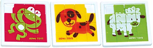 Gowi 360-21 Schiebepuzzle Tiere, einzeln, Logikspielzeug von GOWI