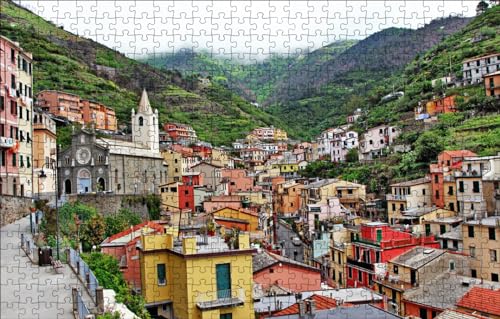 GUOHLOZ Puzzle 1000 Teile Erwachsene Puzzles für Erwachsene Klassische Puzzles 1000 Teile Erwachsene Puzzles 1000 Teile Felsen, Küste, Villa, Italien, 75x50cm von GUOHLOZ