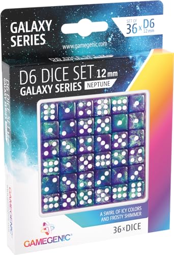 Gamegenic , Galaxy Series - Mars - D6 Dice Set 12 mm von Gamegenic