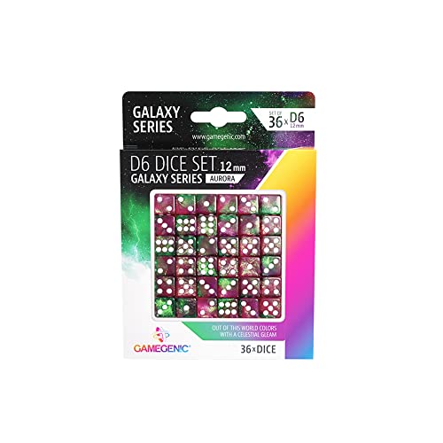 Gamegenic, Galaxy Series - Aurora - D6 Dice Set 12 mm von Gamegenic