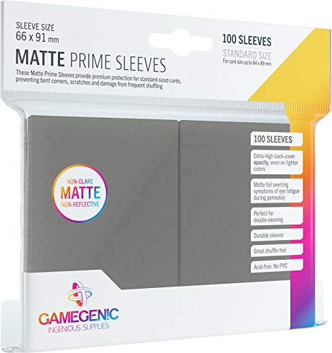 Gamegenic, Matte PRIME Sleeves Dark Gray, Sleeve color code: Gray von Gamegenic
