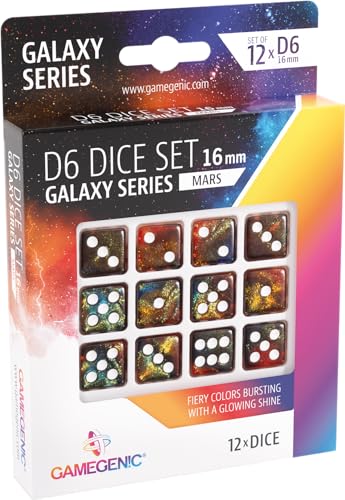 Gamegenic , Galaxy Series - Nebula - D6 Dice Set 16 mm von Gamegenic