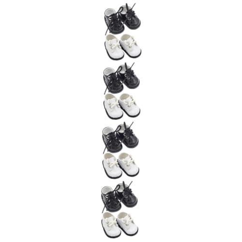 HEMOTON 8 Paare Plüschpuppenschuhe Mini-Schuhe Spielzeug Mini-Dekor Spielzeuge Kinderspielzeug Miniatur-Schuhmodelle Mini-Schuhverzierung Baumwolle Lederschuhe Sportschuhe Baby Schuhe von HEMOTON