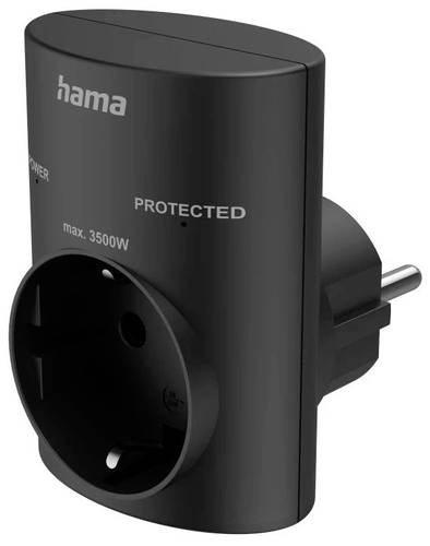 Hama 00223322 Überspannungsschutz-Zwischenstecker Schwarz von Hama