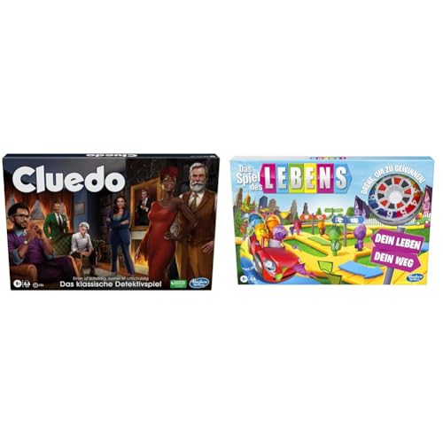 Hasbro Gaming Cluedo Brettspiel für Kinder ab 8 Jahren, neu gestaltetes Cluedo für 2–6 Spieler & EL des Lebens, Brettspiel für die ganze Familie für 2 – 4 Spieler von Hasbro Gaming