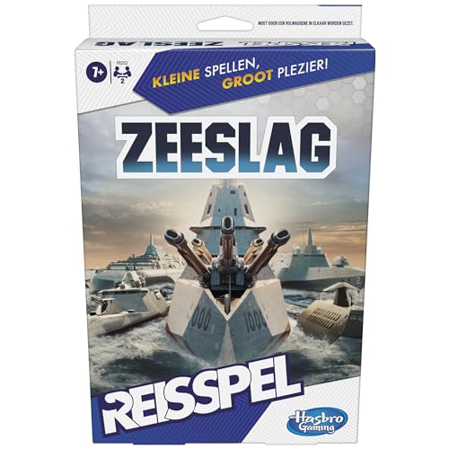 Hasbro Gaming Seeschlacht-Reisespiel, einfach zu tragen, Spiel für 2 Spieler, Reisespiel für Kinder - Niederländische Version von Hasbro Gaming