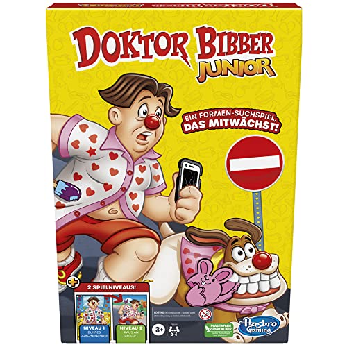 Doktor Bibber Junior Brettspiel für Vorschulkinder - Deutsche Fassung von Hasbro Gaming
