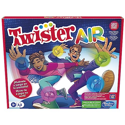twister Hasbro Gaming Air Spiel Air Spiel mit RA App - Verbindet Sich mit intelligenten Geräten - aktive Partyspiele - Alter: ab 8 Jahren von Twister