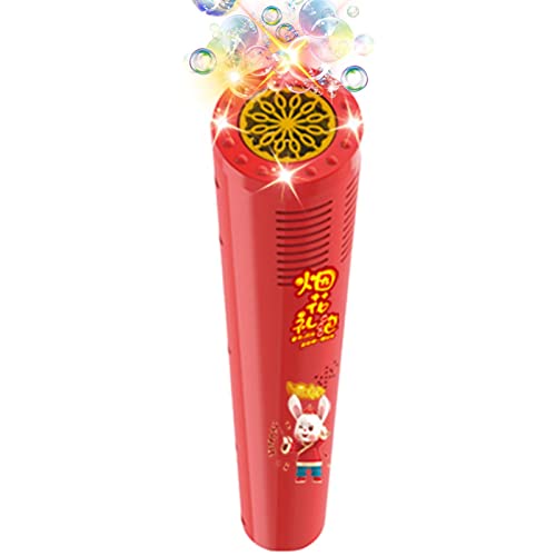 Hobngmuc Blasen-Feuerwerksmaschine, Feuerwerks-Blasenmaschine mit Lichtern - Neujahrs-Feuerwerk, Seifenblasen-Spielzeug, Partygeschenke | Beleuchten Sie den Frühlingsfest-Blasenmacher, elektrisches von Hobngmuc