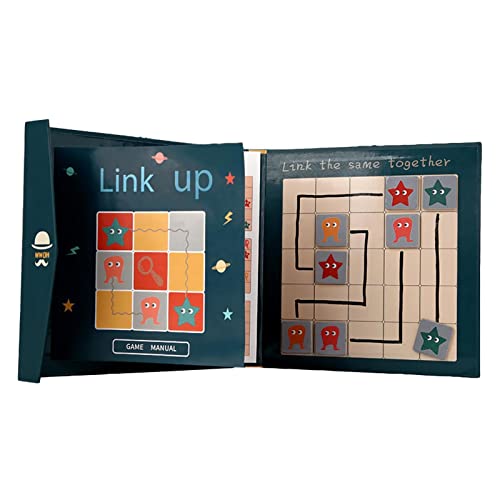 Hobngmuc Magnet-Verbindungsspielzeug, Labyrinth-Puzzlebrett | Holzmagnet-Brettpuzzle für Kinder | Vorschul-Lernaktivitäten, Feinmotorik-Spielzeug, Montessori-Spielzeug, Lernspielzeug für Kinder ab 3 von Hobngmuc