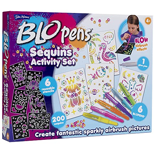 John Adams , BLOPENS Sequins Activity Set: Create fantastic sparkly airbrush pictures with sequins, Arts & crafts, Ages 4+ von John Adams