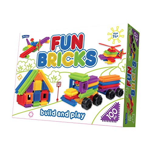 John Adams , Fun Bricks 100 Piece Set: Build and Play, Preschool Building Blocks, Ages 18m+ von John Adams
