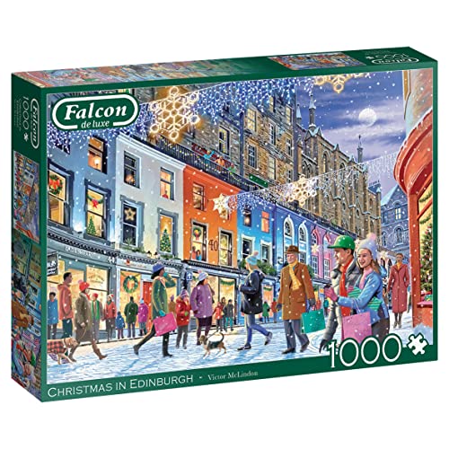Falcon 11353 Christmas in Edinburgh 1000 Teile Puzzlespiel, Mehrfarbig, Einheitsgröße von Jumbo