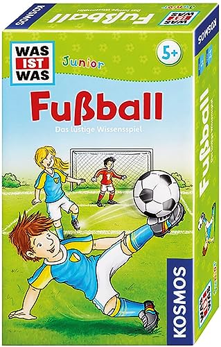 KOSMOS 711207 was ist was Junior - Fußball, Das lustige Wissensspiel, Mitbringspiel für Kinder ab 5 Jahre, Cooles Fussbal Geschenk für Jungen und Mädchen von Kosmos