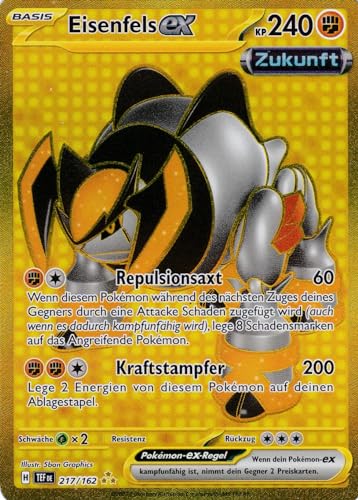 Gewalten der Zeit - 217/218 - Eisenfels ex - Secret Rare - Pokemon - mit LMS Trading Grußkarte von LMS Trading