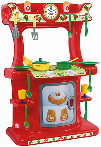 Dohany Spielküche Kinderküche Küchen Set mit 21-TLG. Zubehör Rot von Dohany