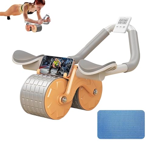 MAGIC SELECT Roller für ABS mit automatischer Rückfederung. Rad für Bauch mit Ellenbogenstütze. Heimtraining mit Knieschoner und Stoppuhr Inklusive. Sport für Anfänger zu Hause. von MAGIC SELECT