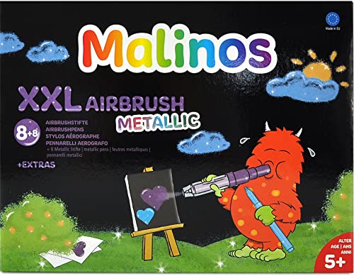 MALINOS 300969 XXL Airbrush Metallic, Bunt, 29 Stück (1er Pack) von MALINOS