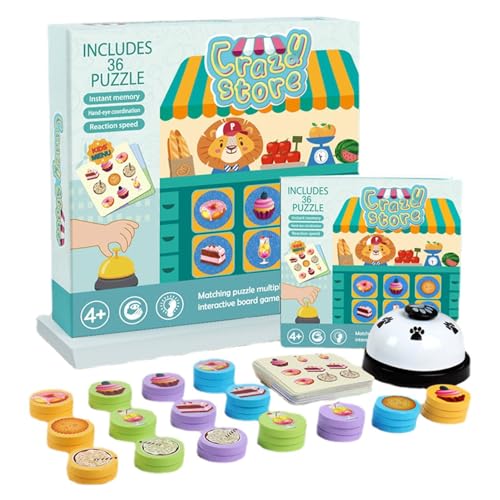 Mingchengheng Lebensmittel-Matching-Rätsel | Essen-Brettspiel - Lernspielzeug zum Erlernen der Feinmotorik für Jungen und Kleinkinder als Geburtstagsgeschenk von Mingchengheng