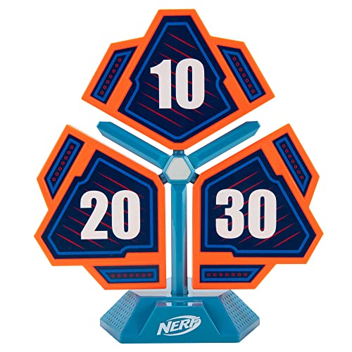 NERF NER0320 - Hit & Spin Ziel, offizielle Zielscheibe mit 3 drehbaren Zielen von NERF