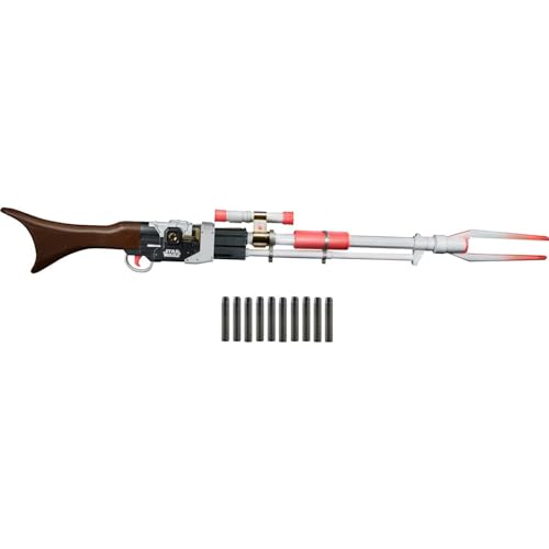 NERF Star Wars Amban Phase-Pulse Blaster, The Mandalorian, Fernrohr mit beleuchteter Linse, 10 Darts, Blaster-Geräusche, 127,5 cm lang von NERF