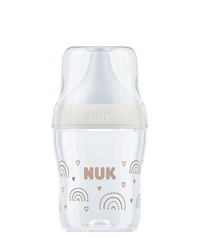 NUK Perfect Match Babyflasche mit weichem Silikon-Trinksauger 150ml weiß von NUK